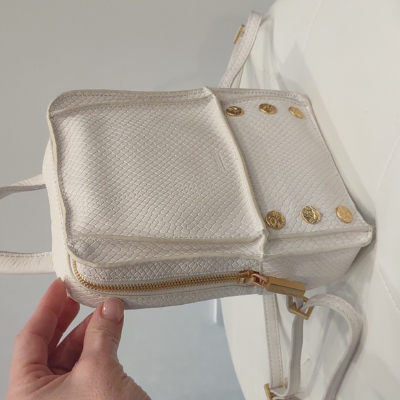 HAMMITT Hunter Mini marshmallow white snake Gold Hardware backpack New Purse Hot